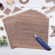 8 Sheets Walnut Wood Sheet 11.8x11.8inch Square Hardwood Veneer Boards for DIY Wood Craft DIY Project 0.5mm Thin