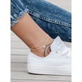 thumbnail image 2 of Silvora Birthstone Anklets for Women Sterling Silver Layered Waterproof Ankle Bracelets Dainty Beaded Chain Adjustable Anklet Heart Gemstone Summer Trendy Jewelry Birthday/Mothers Gift, August, 2 of 5