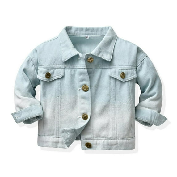 Esaierr Toddler Kids Girls Boys Denim Jeans Coats Outwear,Kids Long Sleeve Button Jacket Lapel Long Sleeve Toddler Outwear