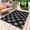 Black White, variant on Beige Gray Dandelion Outdoor Rug 6x9 Ft - Reversible Patio Rug Outdoor Camping Rugs, Farmhouse Botanical Blossom Washable Indoor Outdoor Area Rugs, Non-Slip Outdoor Carpet Runner for Deck/Porch