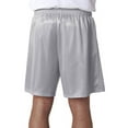 thumbnail image 3 of A4 Lined Tricot Mesh Shorts For Men in Silver | N5293, 3 of 4
