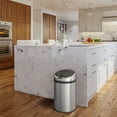 thumbnail image 4 of iTouchless Stainless Steel Round Sensor Trash Can with AbsorbX Odor Control System 8 Gal. Silver, 4 of 7