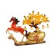 thumbnail image 1 of Figura de caballo de resina, estatua Feng Shui, centro de mesa, escultura animal de escritorio Naranja, 1 of 9