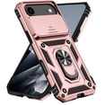 thumbnail image 3 of for iPhone Air Rugged Phone Case with Sliding Camera Cover, Kickstand TPU Bumper Drop Proof Durable Military Grade Protective Case Cover for iPhone Air, Rosegold, 3 of 9