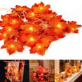 thumbnail image 2 of Guirnalda de otoño, guirnalda de hojas de otoño, cadena de luces de hoja de arce, 20 luces de temporada de otoño, decoración perfecta para decoraciones del día de Acción de Gracias y luces navideñas, 2 of 8