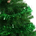 thumbnail image 6 of Green Tinsel Garland Christmas Tree Decorations Wedding Birthday Party Supplies for 16.5 FEET Long, 6 of 7