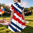 thumbnail image 6 of Grblisyd 4th of July Dresses for Girls USA Patriotic Short Sleeve Dress American Flag Crew Neck A Line Dress Independence Day Outfit with Pockets 7-8y, 6 of 6