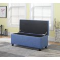 thumbnail image 3 of Nathaniel Home Brantley Pouf capitonné capitonné avec clou, couleur bleu, 3 of 6