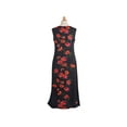 thumbnail image 4 of Women's La Cera 2771 Sleeveless Rayon Floral Lounge Dress (Black/Red L), 4 of 4