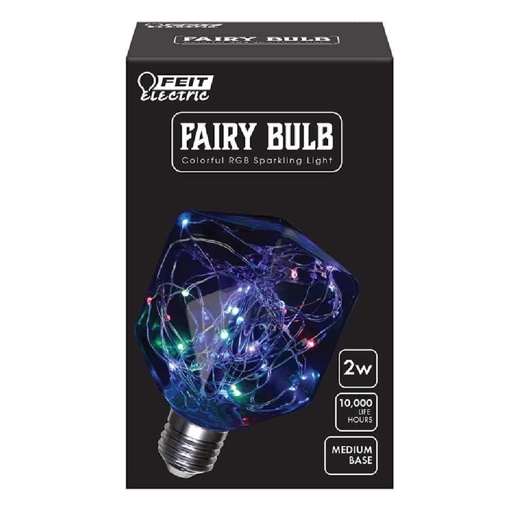 Feit Electric FY/SQ/RGB/LED Fairy NonDimmable Square LED Bulb, 2 W