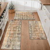 Farmhouse Kitchen Rugs Set 3 Piece, Boho Kitchen Mats for Floor, Non-Slip Kitchen Rug Waterproof Mats for Kitchen, Runner Rugs for Hallway Laundry Holiday Sink Decor
