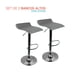 thumbnail image 1 of Set de 2 Silla alta para comedor gris 6.49 pulg X Pross SAPC01BK, 1 of 7