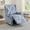Swivel Rocker Floral-Navy, variant on UIXE Recliner Chair, Upholstered Wingback Floral Pushback Armchair with Adjustable Backrest & Footrest, Comfy Accent Chair Reading Single Sofa for Small Spaces, Living Room, Bedroom, Plants Blue