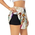 thumbnail image 2 of Disketp Black African Woman Print Women's Shorts Workout Shorts for Athletic Gym Running Shorts with Phone Pockets Large, 2 of 8