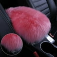 thumbnail image 4 of Universal Car Armrest Seat Cushion Auto Center Console Faux Leather Plush Mat Winter Warm Soft Pad, 4 of 7
