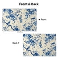 thumbnail image 4 of SUNOLIFE Spring Blue Floral Placemats Set of 4 Flowers Parten Linen Double-Sided Dining Table Place Mats for Dining Table Decor 12"Wx18"L in, 4 of 6