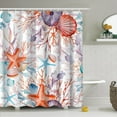 thumbnail image 2 of Summer Sea Shower Curtain for Bathroom Hotel 72x84inches Light Blue Jellyfish Shower Curtains with Hooks Waterproof Fabric Fishes Grass Coral Shower Curtain Set, 2 of 6