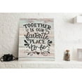 thumbnail image 3 of Inkdotpot Stretched Canvas Quotes Wall Art Decor, Together Is Our Favorite Place To Be Wall Decor- 12x15 Rustic Wall Art Sign- Farmhouse Decor Faux Plaque Sign, 3 of 8