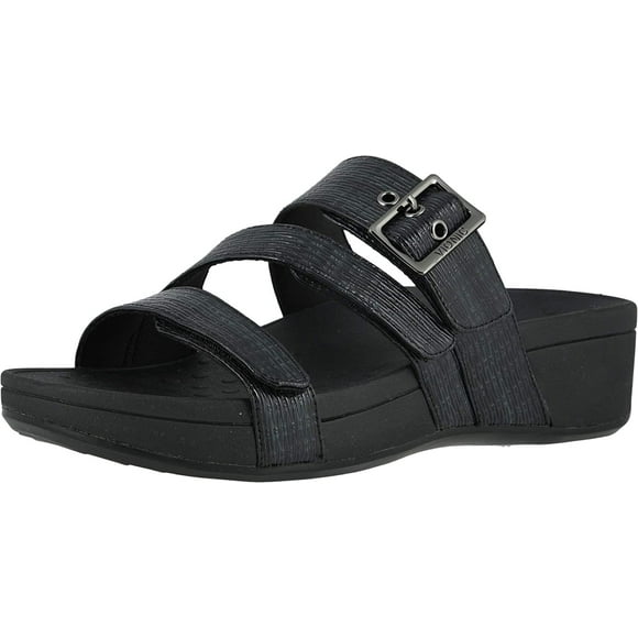 Vionic Womens Pacific Rio Platform Sandal - Ladies Adjustable Slide Sandal with Concealed Orthotic Arch Support