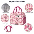 thumbnail image 4 of Lunch Bag Lunch Box for Women Reusable Insulated Lunch Bags,Water-Resistant Strawberry Plants Fruit Pink Cooler Lunch Tote Bag, Large Capacity for Work Travel Picnic, 4 of 6