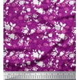 thumbnail image 1 of Soimoi Purple Rayon Fabric Monstera Leaves & Floral Print Fabric by Yard 42 Inch Wide, 1 of 1
