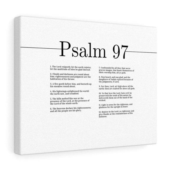Scripture Walls The Lord Reigneth Psalm 97 Bible Verse Canvas Christian Wall Art Ready to Hang Unframed