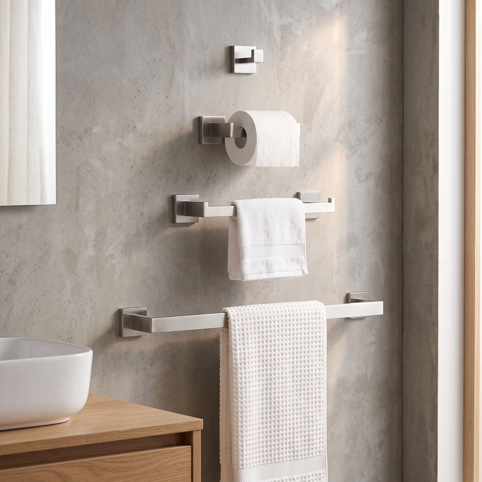4 Piece Bathroom Hardware Set