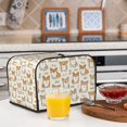 thumbnail image 6 of Goofa Cartoon Corgi Print Toaster Cover 4 Slice, Four Slice Bread Machine Cover Quilted Toaster Covers Bread Maker Cover Kitchen Appliance Cover, 6 of 7