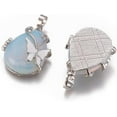 thumbnail image 2 of 1 Pc Opalite Pendant Charms Opalite Pendants with Enamel and Brass Findings Teardrop with Butterfly Jewelry Making Charms for Necklace Bracelet Earring Jewelry Making 30x23.5x12mm Hole: 10x6mm, 2 of 2