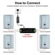 thumbnail image 4 of Altavoces Herdio para exteriores Herdio, 800 W, Bluetooth, impermeables, 6.5 pulgadas, 2 pares, 4 of 9