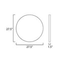 thumbnail image 3 of Mirror-22W 1 Led Round Mirror-27.5 Inches Wide By 27.5 Inches High-Brushed Aluminum Finish Et2 Lighting E42016-90Al, 3 of 3