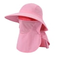 thumbnail image 2 of Fishing Hat for Men and Women - Outdoor Wide Brim Sun Hat with Face Cover and Neck Flap for Summer Hiking, Beach, Garden, and Camping - Packable Outdoor Sun Hat (Pink-C), 2 of 4