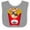 Heather and White, variant on Inktastic Cute Frenchie in French Fries Boys or Girls Baby Bib