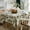 green pine cones, variant on Cotton Linen Printed Pine Rectangular Fitted Tablecloth for mantel mesa party wedding kitchen dining decor table met cover