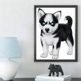 thumbnail image 5 of nipocaio Little Husky, 5D Painting Kit Rhinestone Embroidery Cross stitch Kit Craft Canvas Wall Decor 12x16 inches, 5 of 5