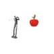 thumbnail image 1 of Figura De Resina De Golfista Moderna, Escultura De Golfista De Cerámica, Obra De Arte De Fruta, Decoración De Estante Para Amantes Del Golf, Cafetería, Sala De Estudio, Vacaciones, 1 of 8