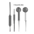 thumbnail image 4 of In Ear Wired Control Earphones With Microphone For Calls And Karaoke Singing Grey White, 4 of 6
