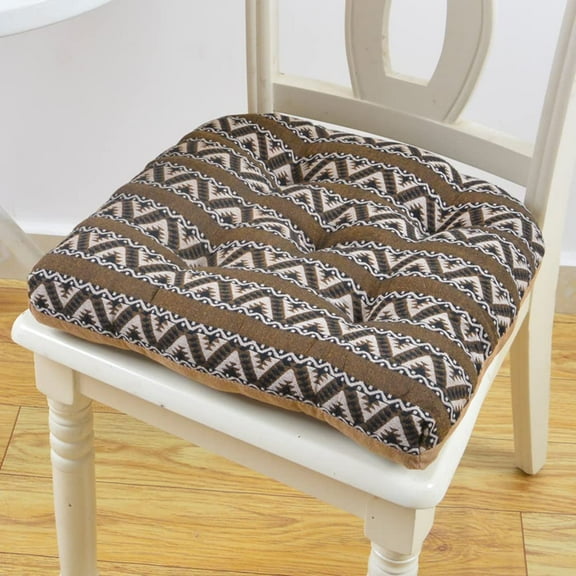 Nvzi 4 Pack European Style Chair Cushion U-Shaped Thicken Chair Cushions for Dining Chairs Non-Slip Quilted Chair Seat Cushions with Ties Washable Retro Style Stool Pad for Kitchen Home Decor Style A