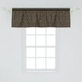 thumbnail image 2 of Ambesonne Floral Window Valance, Flowers and Leaves Motif, 42" x 18", Dark Blue Grey and Fawn, 2 of 3