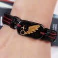 thumbnail image 5 of Jiaroswwei Retro Punk Faux Leather Braided Rope Men Women Couple Bracelet Jewelry Gift, 5 of 7