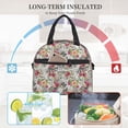 thumbnail image 4 of Balery Roses Mixed Zebra Bolsa de Almuerzo Impresa, Caja de Almuerzo Reutilizable, Bolsa Térmica Aislada para Almuerzo, Bolsa Antiderrames, 4 of 7
