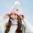 thumbnail image 4 of Wutalume Winter Hat and Scarf Set for Women, Fleece Lined Thick Knitted Beanie with Ear Muffs, Warm Two-Piece Set for Outdoor Activities,Multicolor, 4 of 8