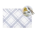 thumbnail image 4 of YFYANG Washable Heat-Resistant Placemats, 70% PVC/30% Polyester, Violet Check Watercolor Pattern Kitchen Table Mat, 12" x 18" 1 Pcs, 4 of 6