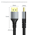 thumbnail image 5 of 2.1 Cable 16K DP Cable Ultra HD Video Audio Cable for Laptop TV Projector Monitor 3 Meters, 5 of 9