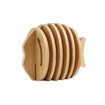 Shoreew Wooden Animal Insulation Pad Set Non-Slip Anti-Scalding Trivets for Hot Dishes 3D Animal Shape Heat Resistant Table Coasters for Pots Teapots Casseroles Kitchen Mats