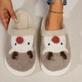 thumbnail image 2 of Mzoazpie 2024 Christmas Slippers for Women Deer Warm House New Year Shoes US Size 7.5, 2 of 9