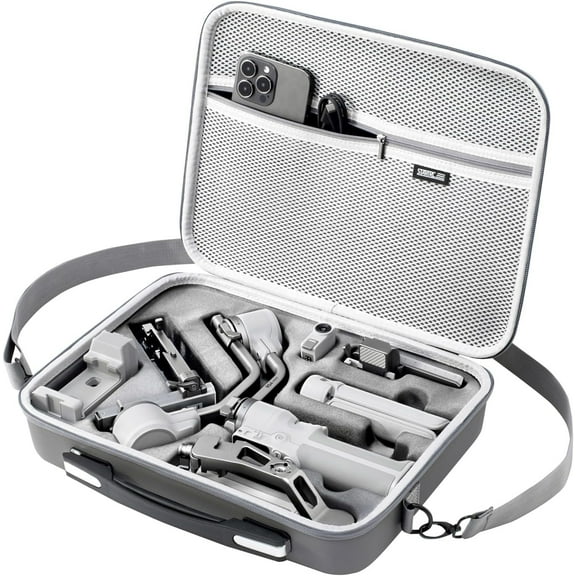 GAEKOL RS 4 Mini Carrying Case, Portable PU Leather Storage Shoulder Bag Travel Case for DJI Ronin RS4 Mini Combo,Gimbal Stabilizer and Accessories