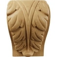 thumbnail image 2 of Ekena Millwork 4 1/2"W x 3 3/4"D x 7"H Extra Large Acanthus Leaf Block Corbel, Cherry, 2 of 4
