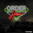 thumbnail image 4 of Craftnamesign Order Here Neon Sign, Eatery Food Signs, Coffee Shop Decor, 4 of 4