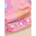 thumbnail image 6 of Mevireiy Baby Girl Bubble Romper Short Sleeve Floral Print Cute Summer One Piece Bodysuit, 6 of 7
